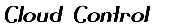 Cloud Control font preview